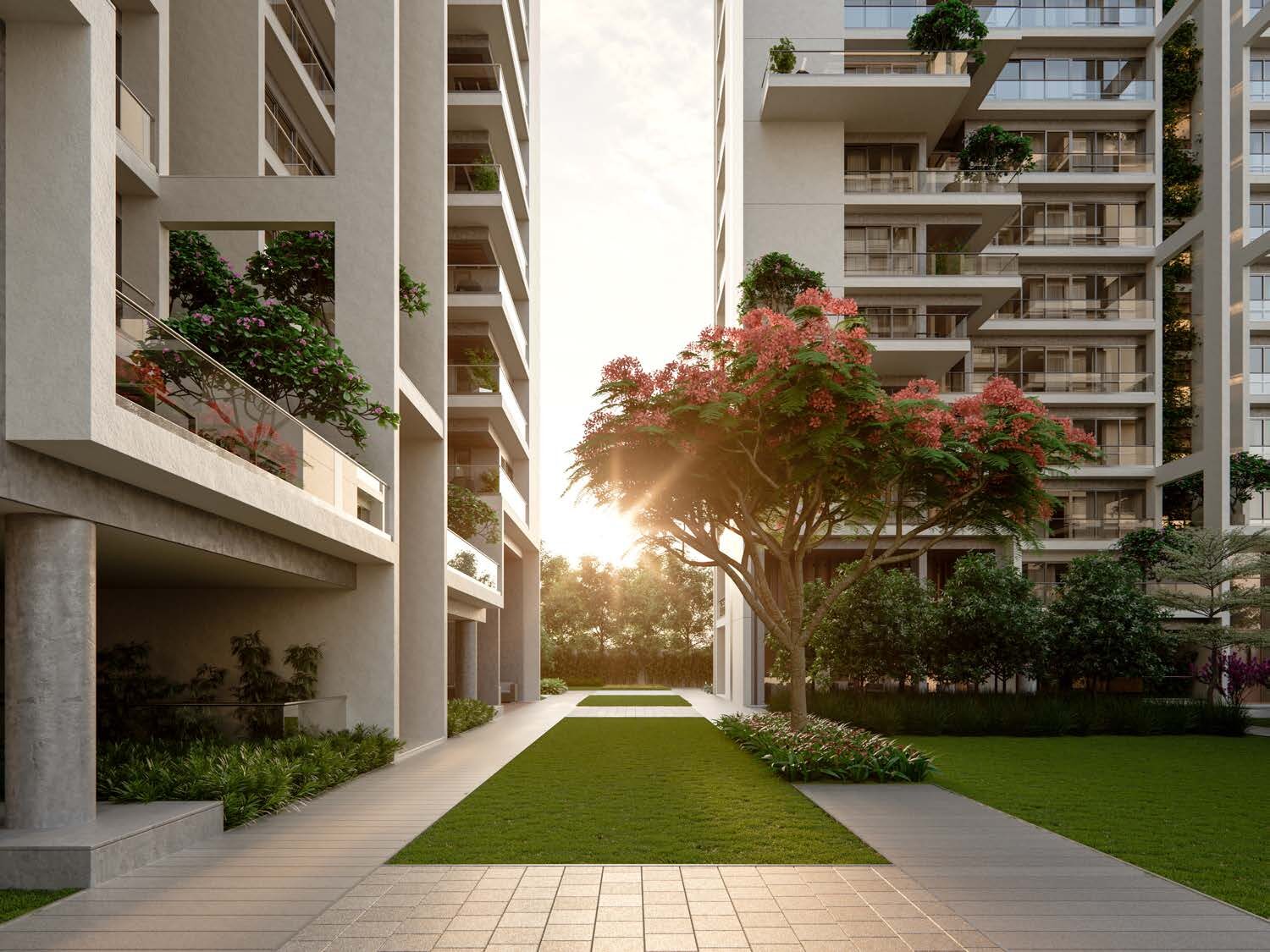 Landscaped residences