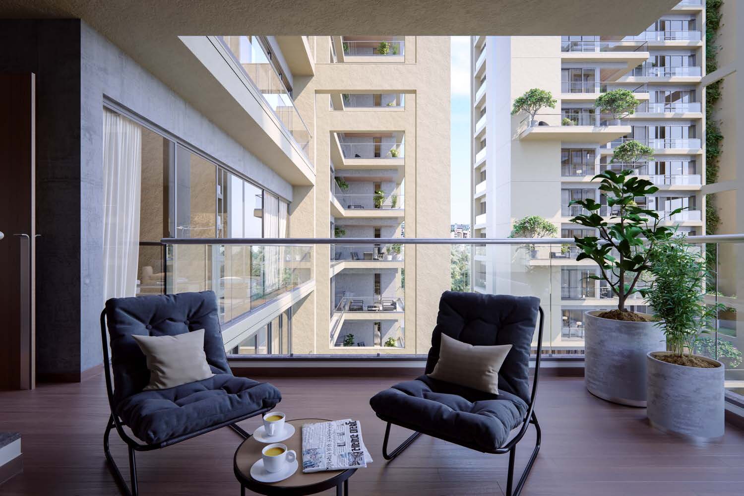 Sky-deck balcony